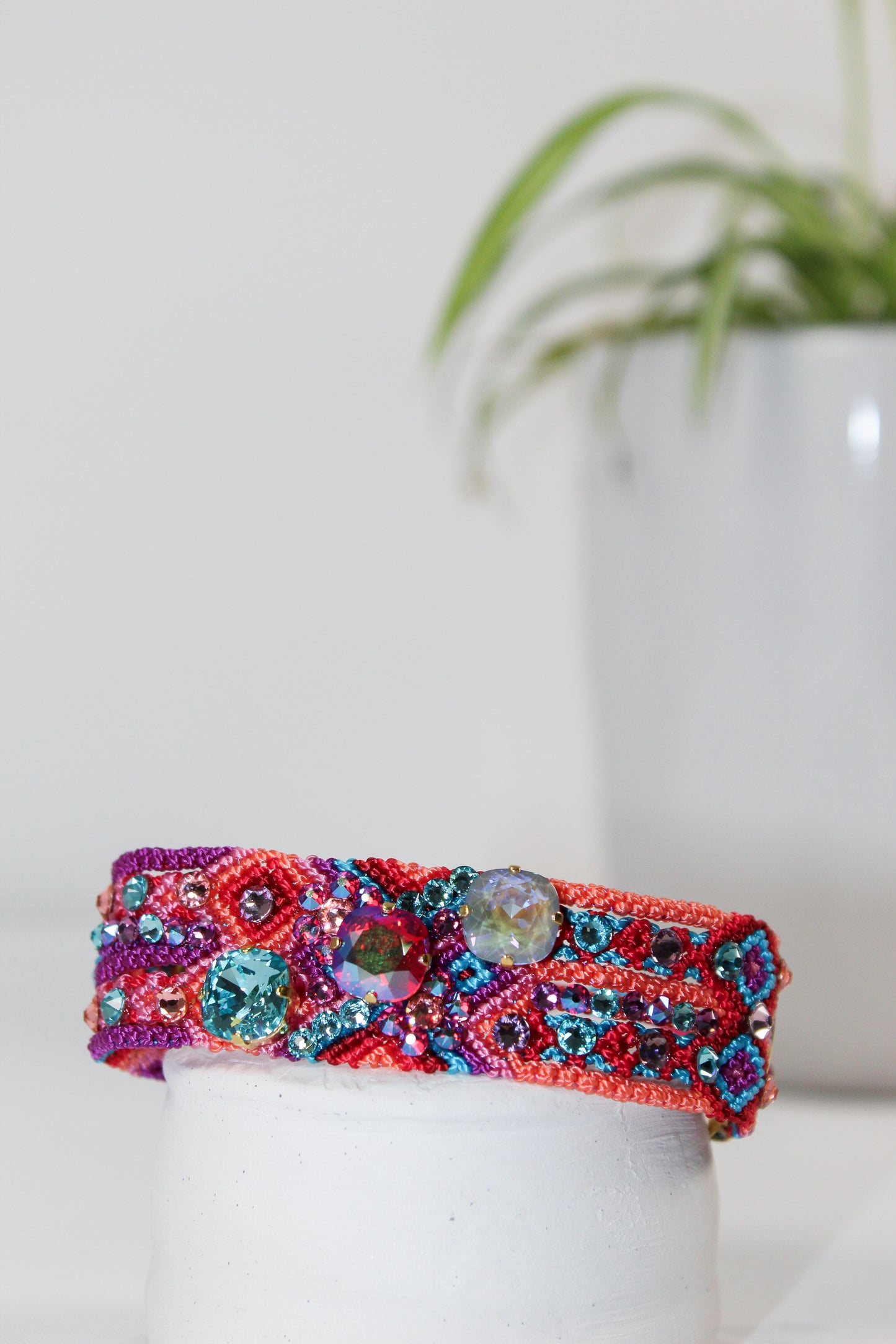 Handmade Bracelet with Swarovski Crystals -Fancy