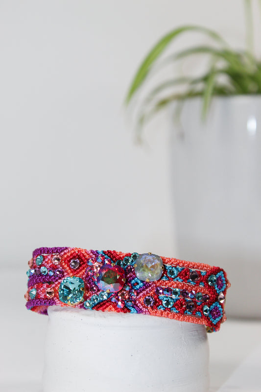 Handmade Bracelet with Swarovski Crystals -Fancy