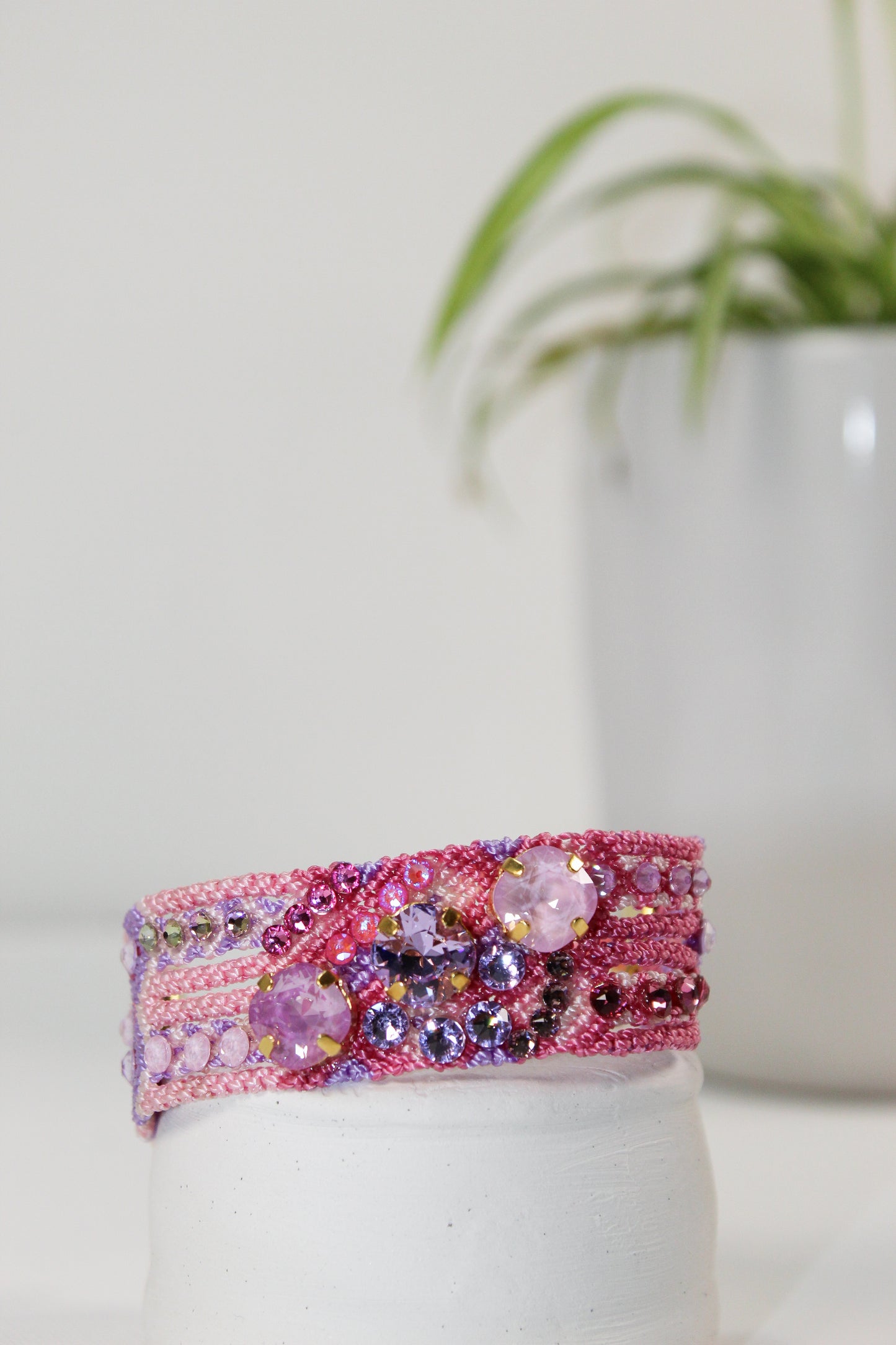 Handmade Bracelet with Swarovski Crystals -Fancy